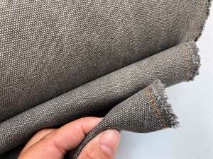 Møbel denim - kraftig møbelkanvas i gråbrun